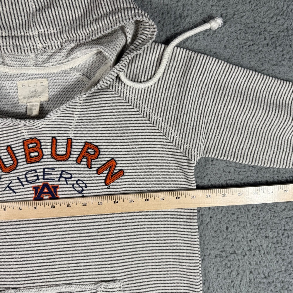 Auburn Tigers Blur 84 Hoodie Womens Small White Striped Lightweight University - Picture 6 of 9